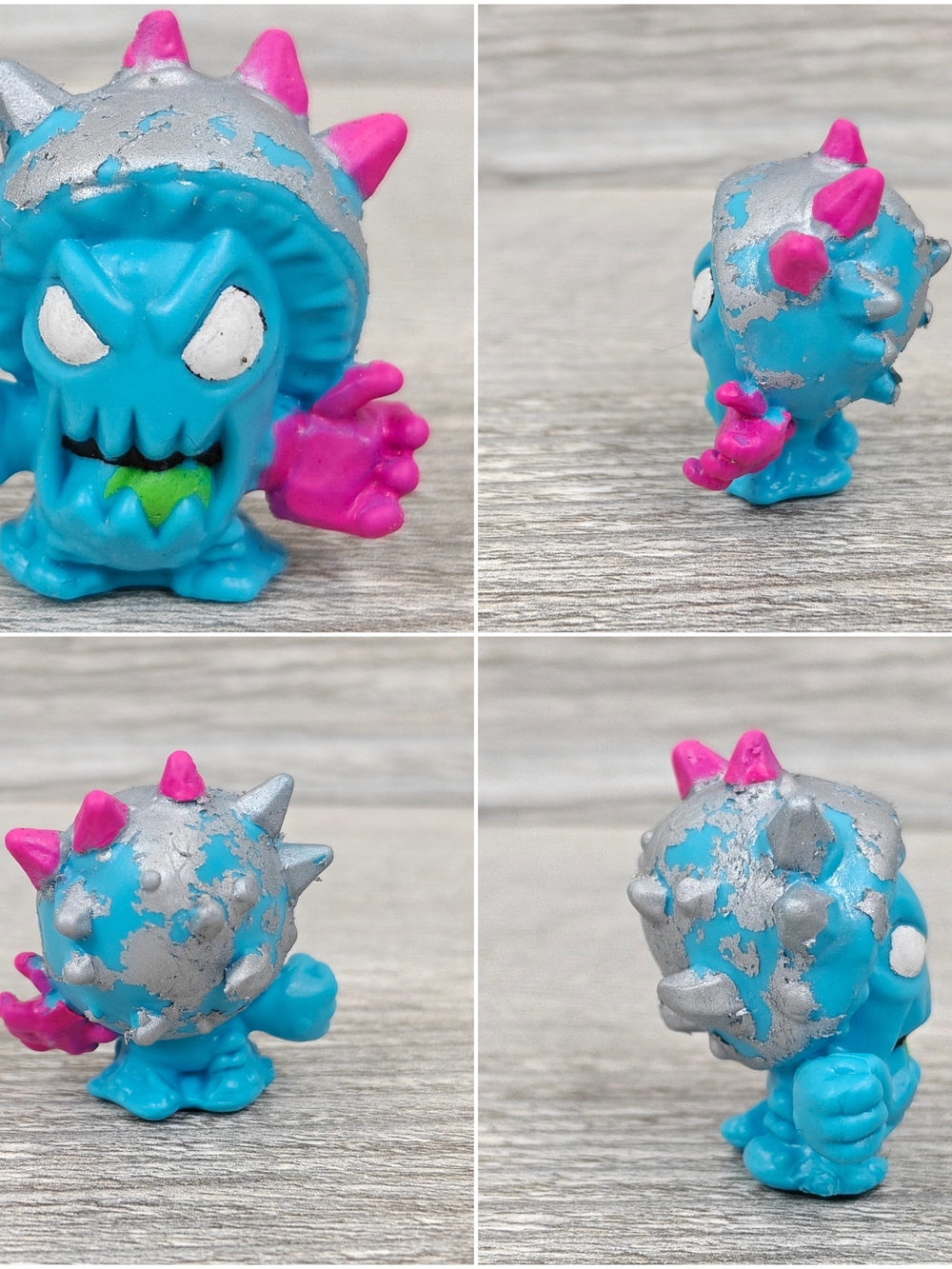 Blue and Pink Spiked Monster Toy Figure - Kids Toys